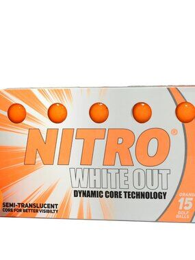 NEW Nitro White Out Golf Ball (15-Pack) Orange
